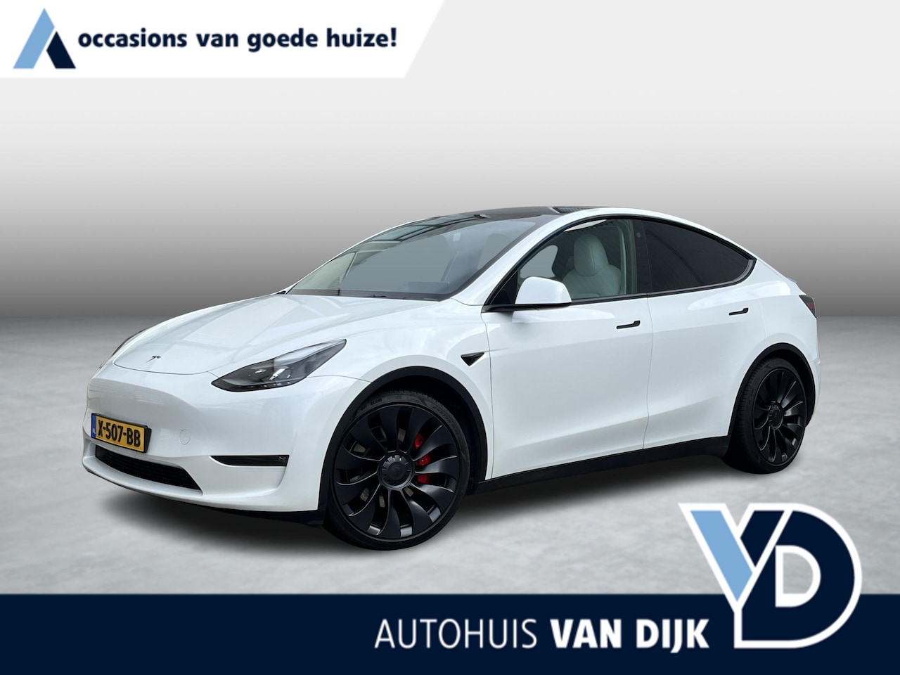 Tesla Model Y - Performance AWD 75 kWh | NL Auto/1e Eig./Leder/Pano.Dak/Navi/21"/Camera/Stoel&Stuurverwarm - AutoWereld.nl