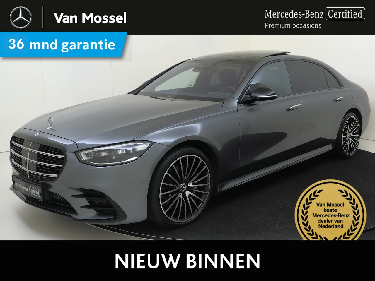 Mercedes-Benz S-klasse - 580 e Lang AMG Line /Panoramadak /HUD /Burmester 3D /Rijassistentiepakket /Achterasbesturi - AutoWereld.nl
