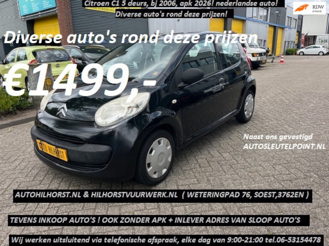 Citroën C1 - 1.0-12V ( Diverse van dit soort auto's ) op voorraad!! vanaf €1499,- - AutoWereld.nl