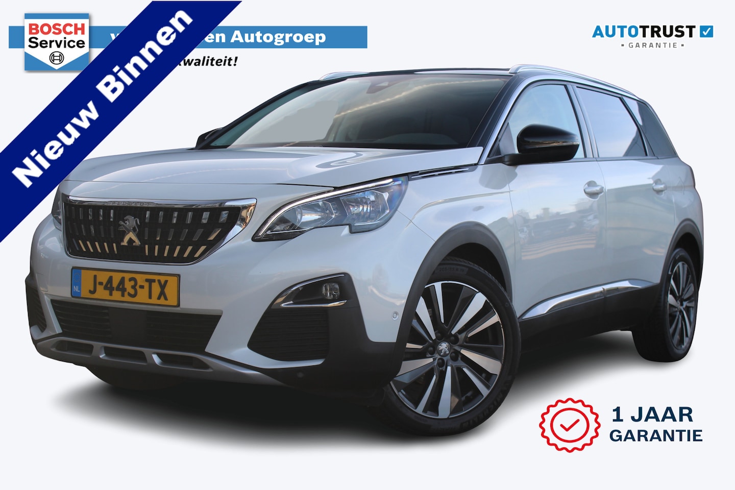Peugeot 5008 - 1.2 PureTech Blue Lease Premium Automaat 7 Persoons | Panoramadak | Adaptieve cruise contr - AutoWereld.nl