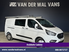 Ford Transit Custom - 2.0 TDCI 130pk L2H1 Dubbele Cabine Euro6 Airco | 5-Zits | Imperiaal | LED | Cruisecontrol