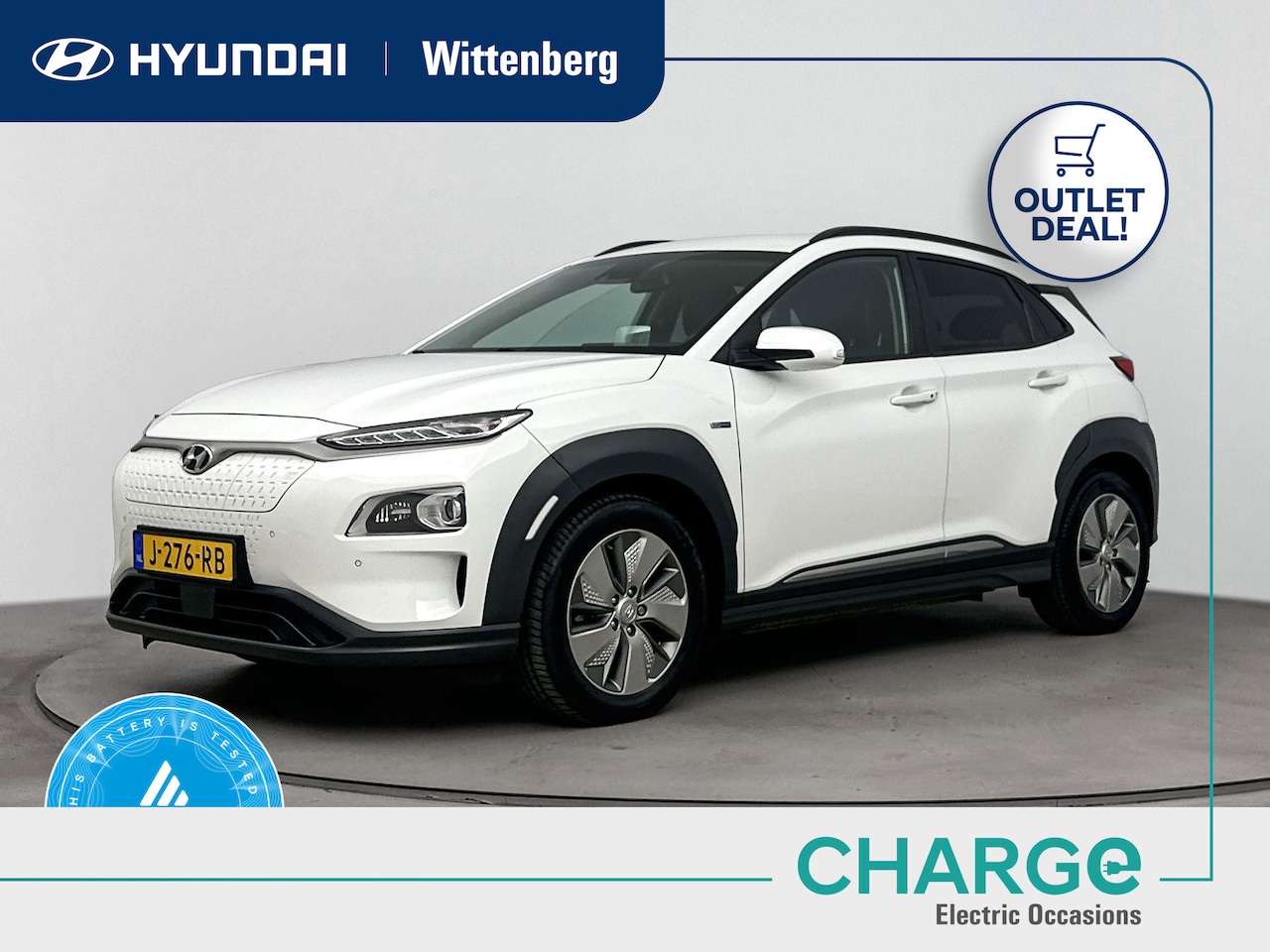 Hyundai Kona Electric - EV Premium 64 kWh | SoH 95% | Leer | Stoel + stuurverwarming | Stoelventilatie | Navigatie - AutoWereld.nl
