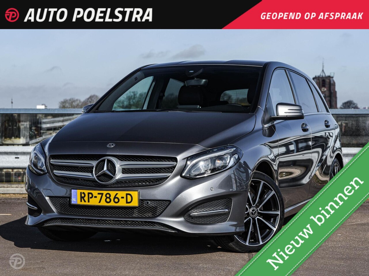 Mercedes-Benz B-klasse - 180 Ambition Automaat Navigatie LED Trekhaak Cruise Control Leder 18" - AutoWereld.nl