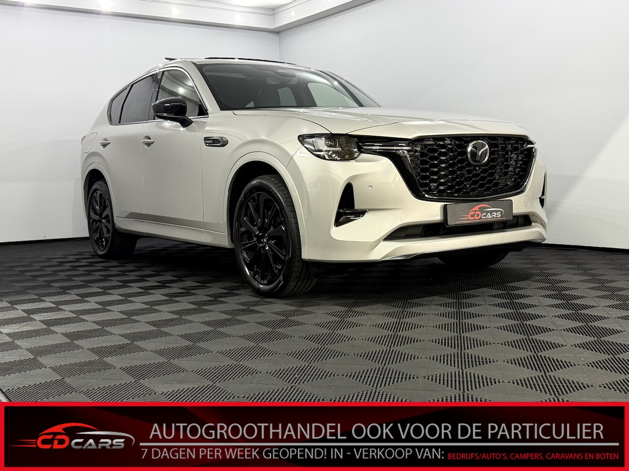 Mazda CX-60 - 2.5 e-SkyActiv PHEV Homura Plus Plug-in Schuifdak, Leder, 360 Camera, Head-up display, Mem - AutoWereld.nl