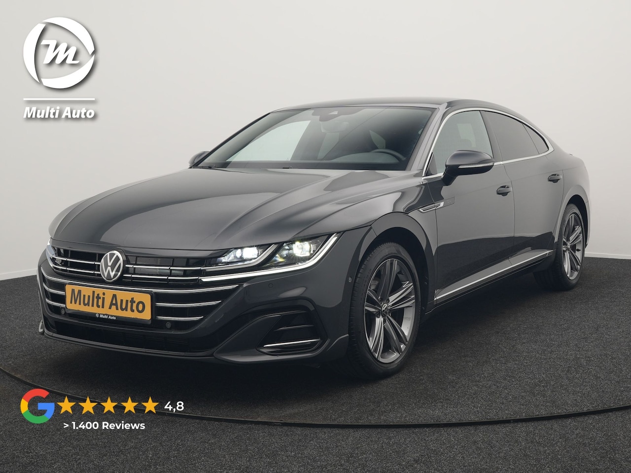 Volkswagen Arteon - 1.4 TSI eHybrid R-Line Plug In Hybrid 218pk Dealer O.H. PHEV | Lederen Sportstoelen Memory - AutoWereld.nl