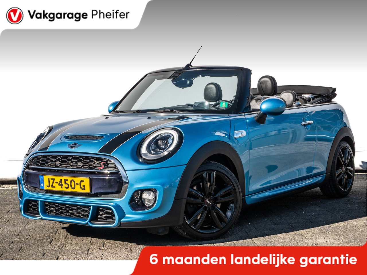 MINI Cabrio - Mini 2.0 Cooper S Aut. JCW pakket Head up/ Leer/ Camera/ Full led/ Navigatie/ Stoelverwarm - AutoWereld.nl