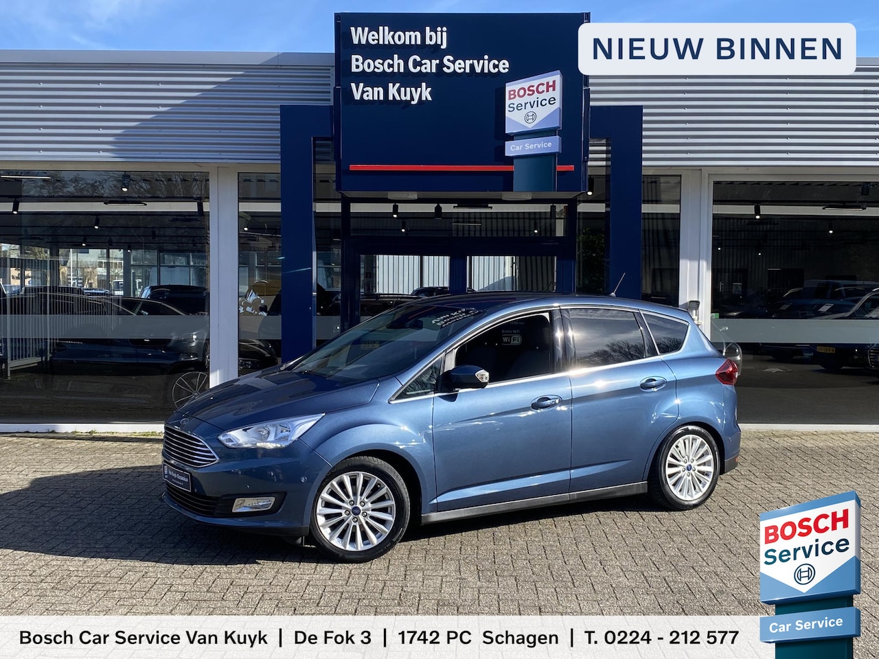 Ford C-Max - 1.0 Titanium / Cruise-Control / Climate-Control / Stuur-/Stoelverwarming / Apple-Carplay & - AutoWereld.nl