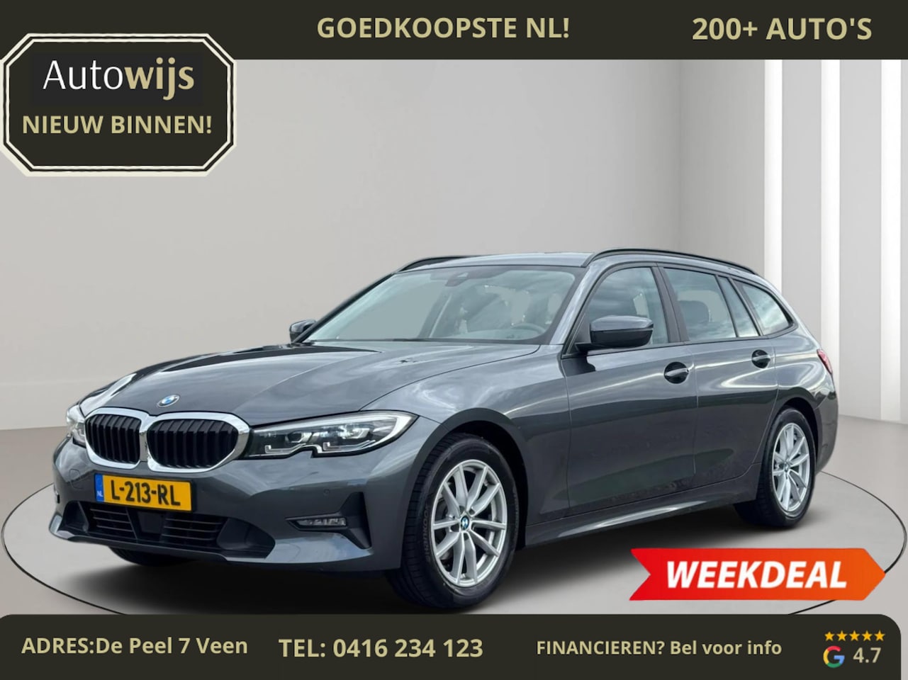 BMW 3-serie Touring - 318i Business Edition|Trekhaak|LED|NL AUTO|NAVI|PDC|ACC - AutoWereld.nl