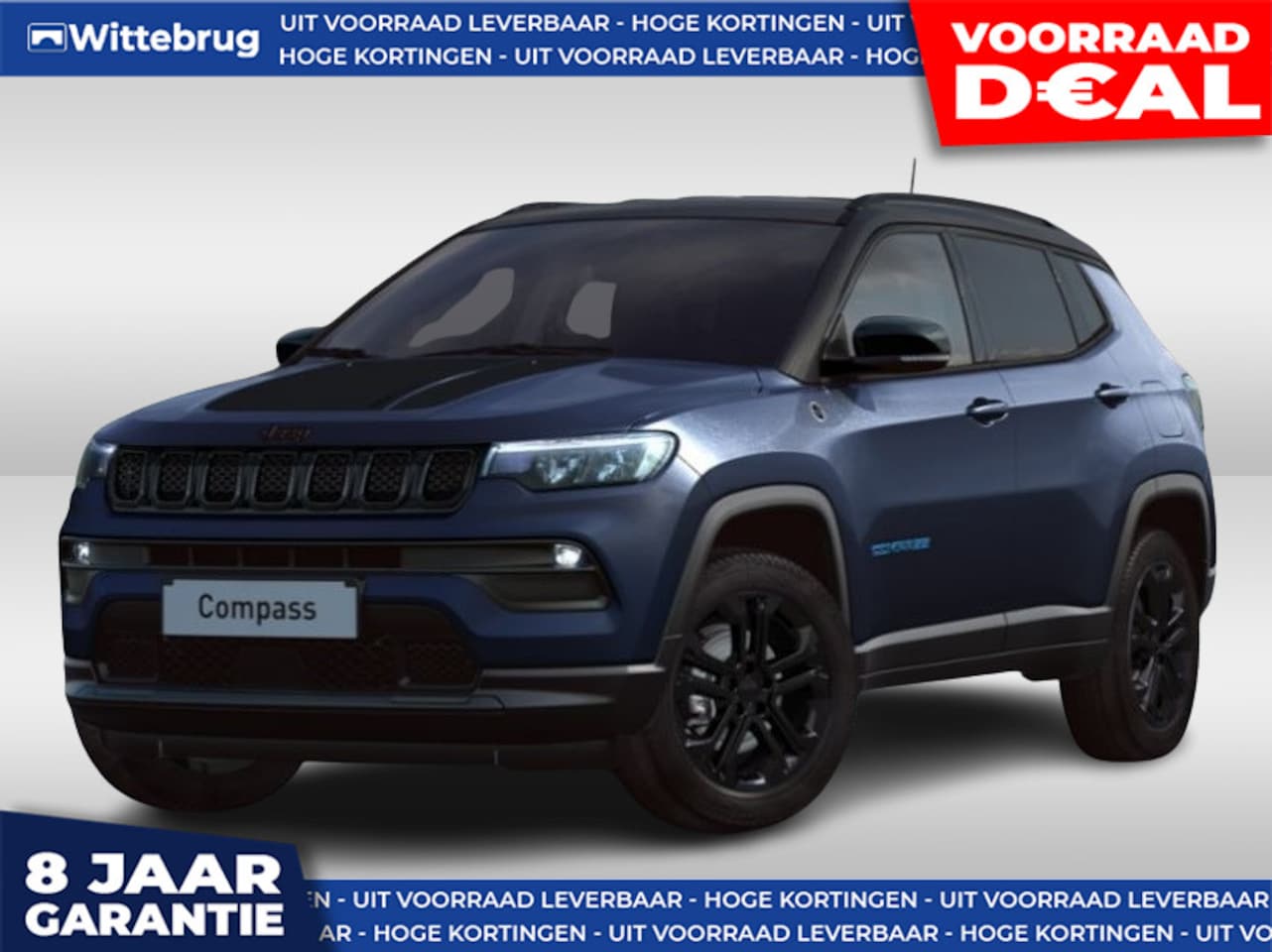 Jeep Compass - 4xe 240 Plug-in Hybrid Electric North Star UNIEKE AUTO - PANORAMADAK - 8 JAAR GARANTIE! - AutoWereld.nl