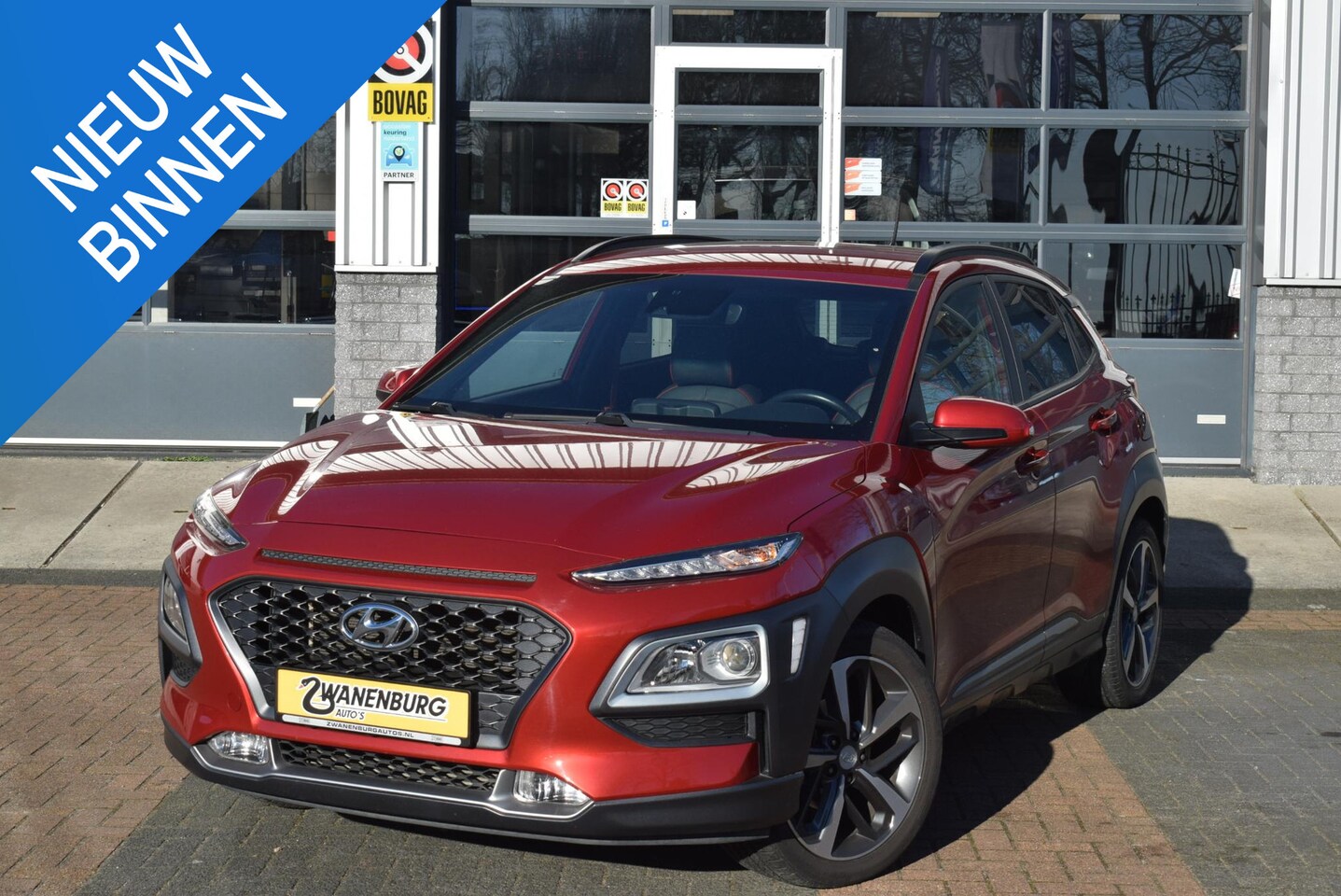 Hyundai Kona - 1.0T Premium Navi Airco Camera Leder Km 65.000!! - AutoWereld.nl