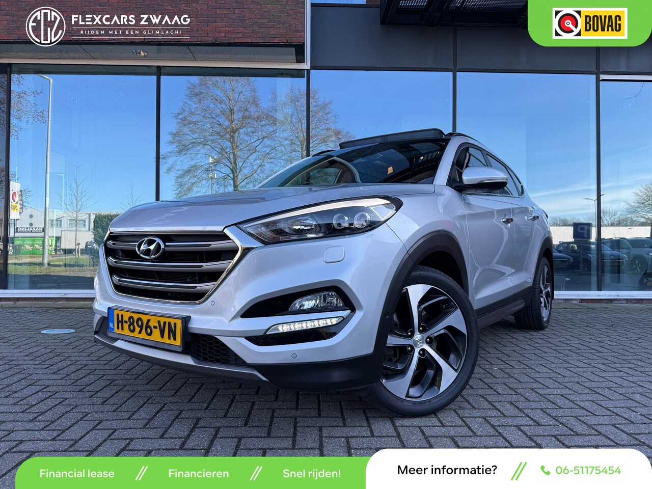 Hyundai Tucson - 1.6 T-GDi Premium 4WD - Automaat - Pano/schuifdak - Leder - Navi - Winterpakket - AutoWereld.nl