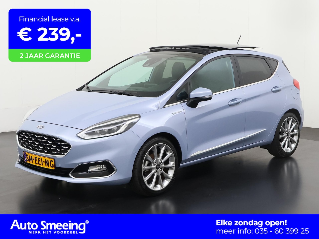Ford Fiesta - 1.0 EcoBoost Hybrid Vignale | Schuifdak | Leder | Bang&Olfusen | Zondag Open! - AutoWereld.nl