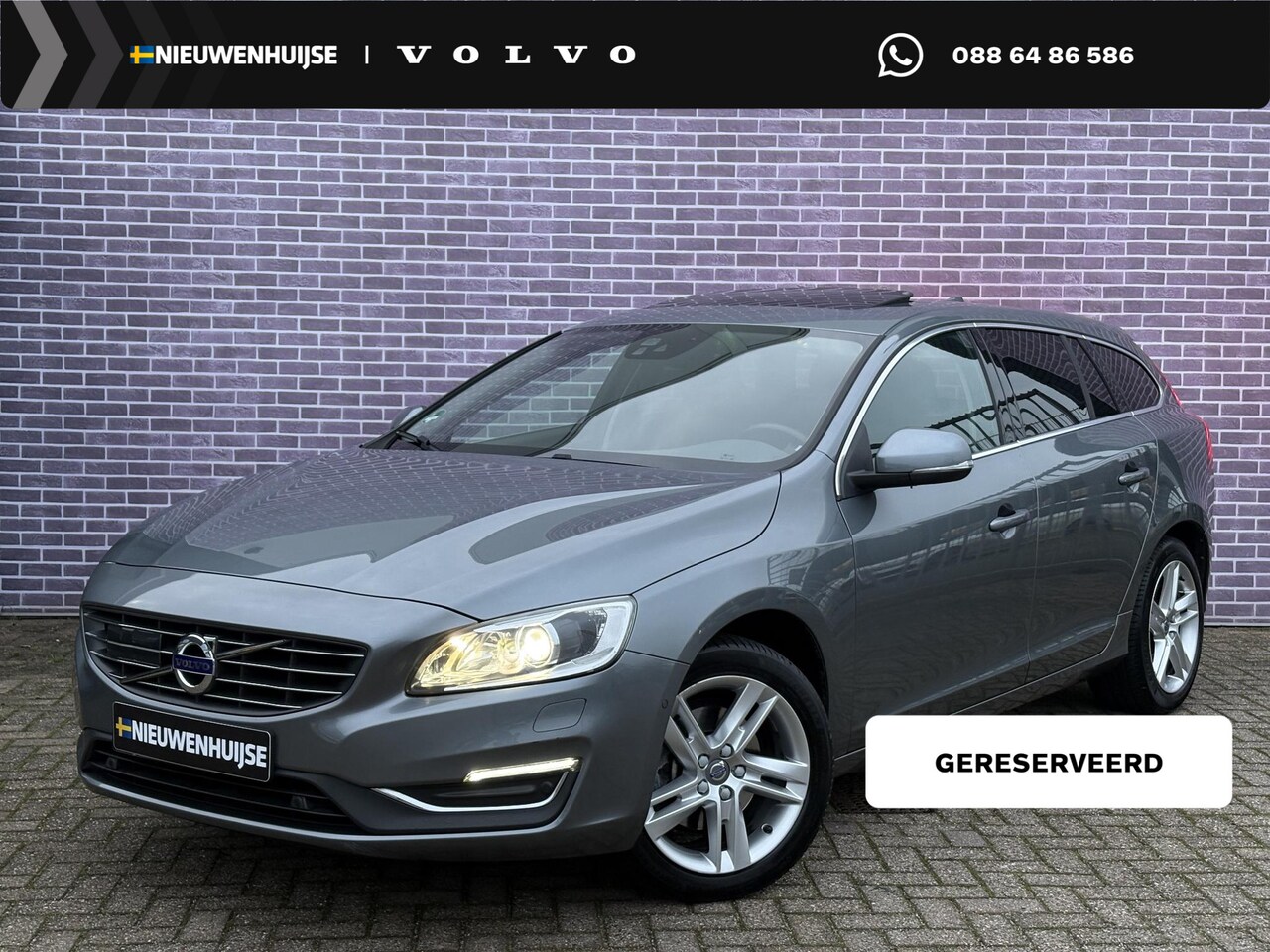Volvo V60 - 1.5 T3 Summum | Trekhaak | Adaptief | BLIS | Standkachel | Camera | Leder | Volvo on Call - AutoWereld.nl