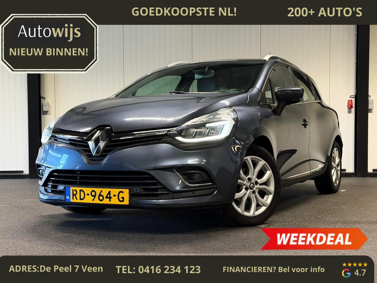 Renault Clio Estate - 1.2 TCe Intens|NL AUTO|CAMERA|TREKHAAK|BASSREFLEX - AutoWereld.nl
