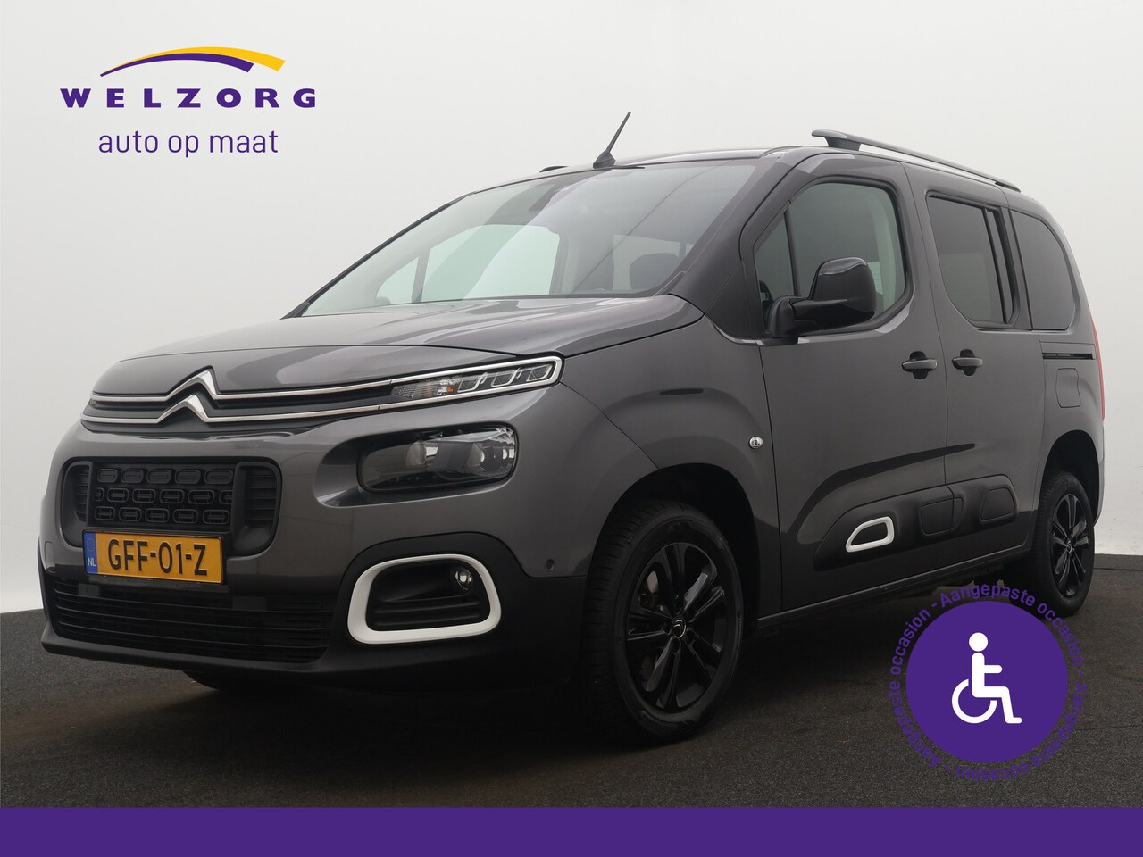 Citroën Berlingo - 1.2 PureTech Shine Direct leverbaar! Rolstoelauto, uitgevoerd met nieuwe bodemverlaging - AutoWereld.nl