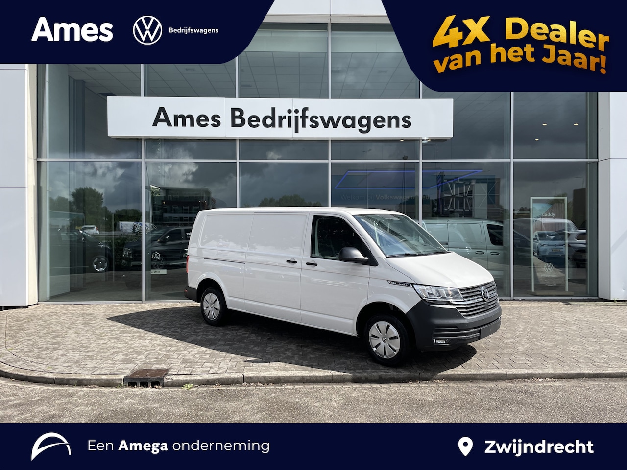 Volkswagen Transporter - 2.0 TDI L2H1 28 150PK Hand 3 zits | Achterklep met ruit | Cruise control - AutoWereld.nl