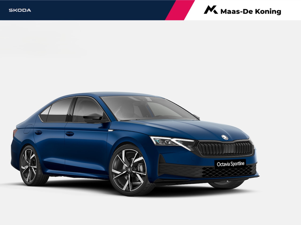 Skoda Octavia - Sportline Business 1.5 TSI m-HEV 110 kW / 150 PK H | Trekhaak | 19' Draconis | Storm Blue - AutoWereld.nl
