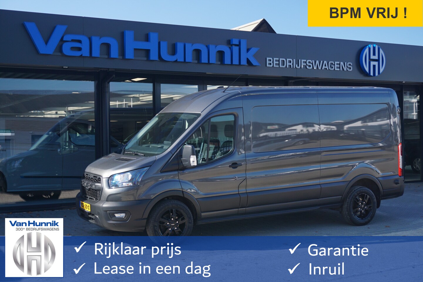 Ford Transit - 350L L3H2 Trail Edition AUT 130PK BPM VRIJ!! 12" Sync4 Navi, Camera, Trekhaak, 17" LM!! NR - AutoWereld.nl