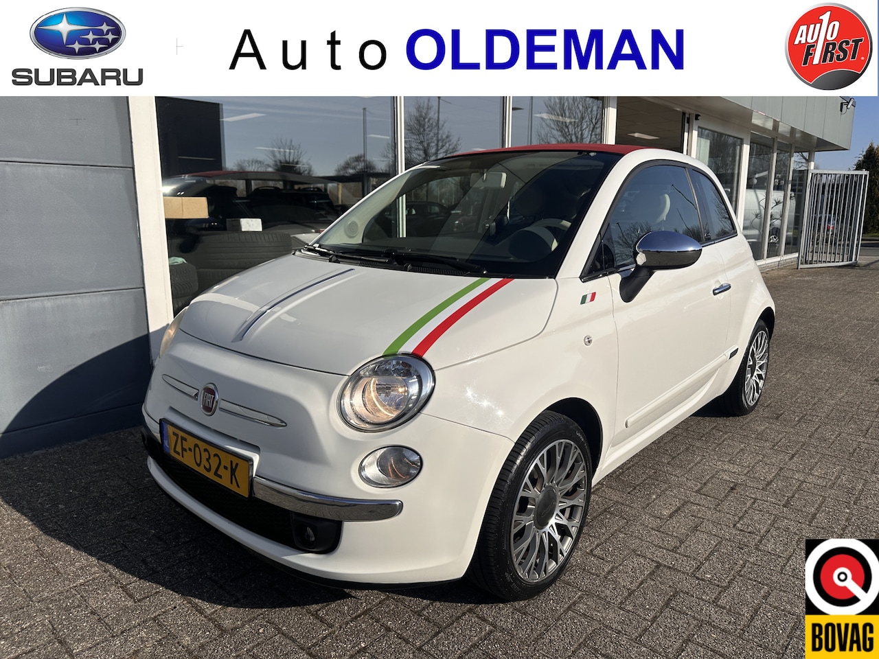 Fiat 500 C - 1.2 Lounge HALFLEDER,LICHTMETAAL,BLUETOOTH - AutoWereld.nl