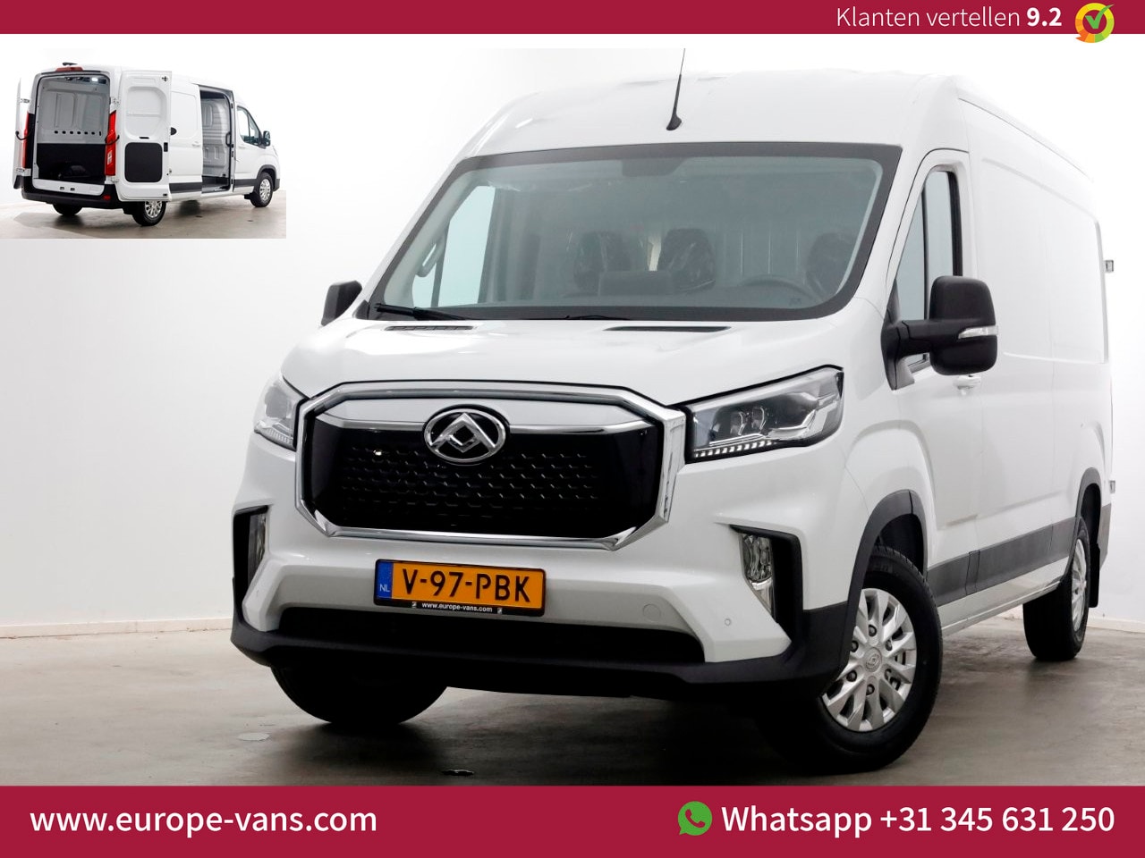 Maxus eDeliver 9 - L3H2 72kWh WLTP Range 280km 100% Elektrisch Airco/Camera NIEUW 02-2024 - AutoWereld.nl