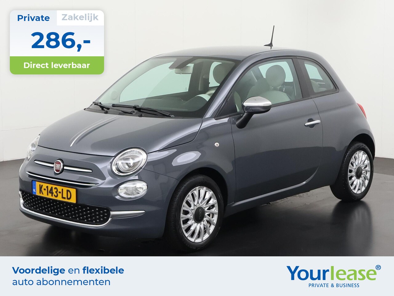 Fiat 500 - 1.0 Hybrid Lounge | All-in 286,- Private Lease | Direct uit voorraad - AutoWereld.nl