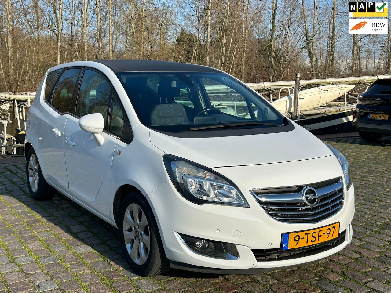 Opel Meriva - 1.4 Turbo Cosmo 2e eigenaar dealer onderhouden navigatie airco cruis control parkeer senso - AutoWereld.nl