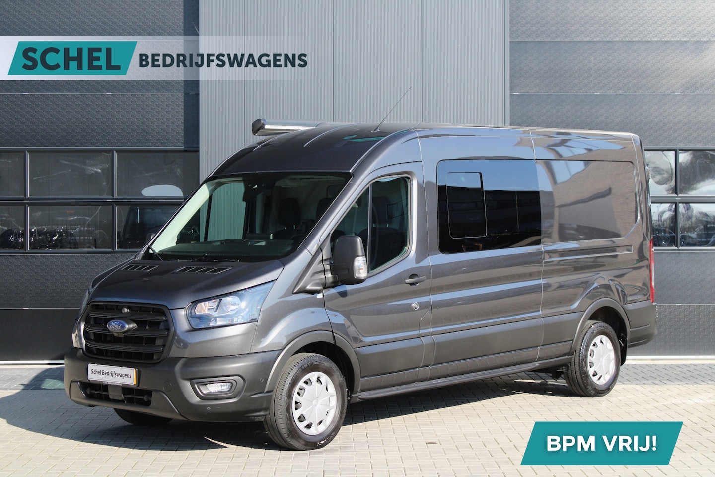 Ford Transit - 350 2.0 TDCI L3H2 Trend 130pk - Camper/Grijs Kenteken - Blind Spot - ACC - Trekhaak - Stoe - AutoWereld.nl