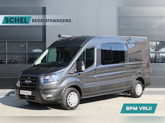 Ford Transit - 350 2.0 TDCI L3H2 Trend 130pk - Camper/Grijs Kenteken - Blind Spot - ACC - Trekhaak - Stoe