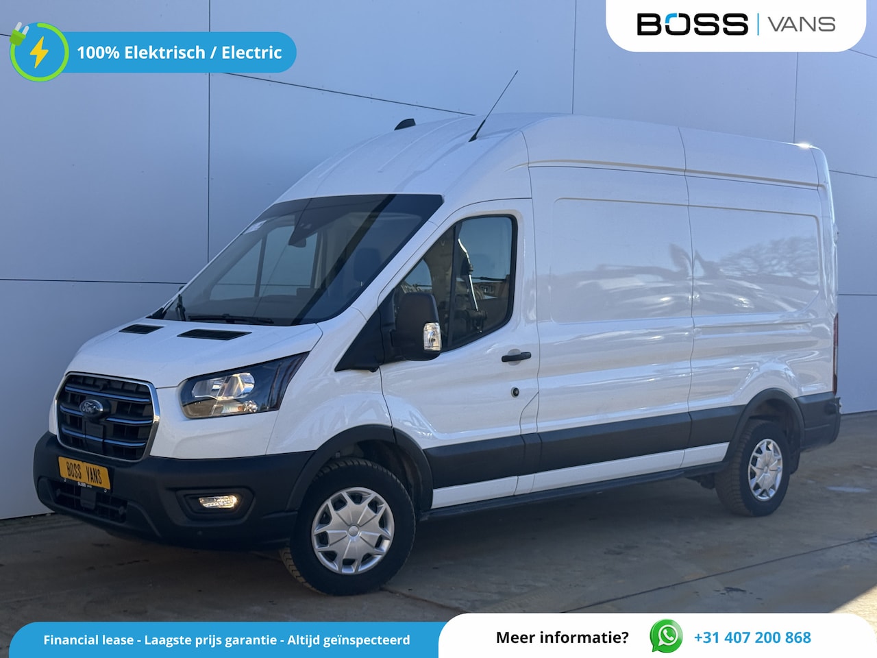 Ford E-Transit - 350 68kWh 184PK 317km WLTP 97.5% (SOH) BEV Snelladen L2H3 360° Camera Climate Control Crui - AutoWereld.nl