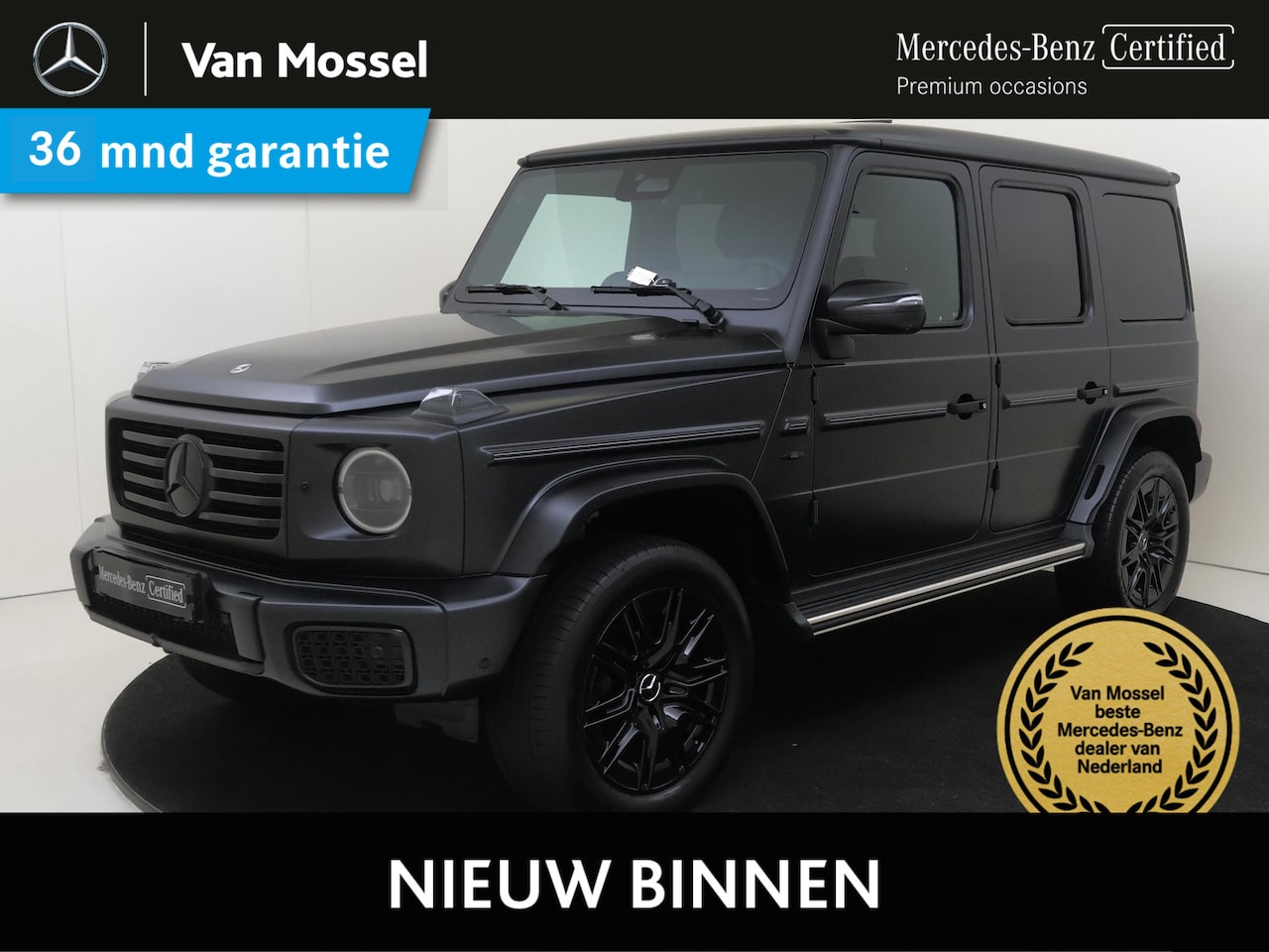 Mercedes-Benz G-klasse - 580 met EQ-Technologie 116 kWh / AMG/ Schuifdak/ 20 inch/ MANUFAKTUR Nachtzwart/ Night 1+2 - AutoWereld.nl