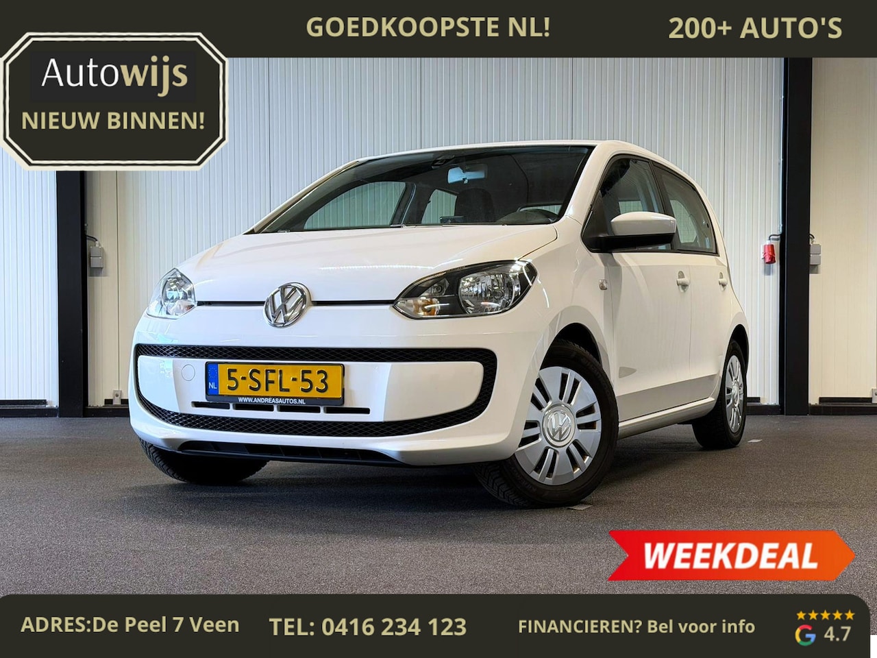 Volkswagen Up! - 1.0 move up! BlueMotion|NL AUTO|5-DEU|NAVI|Goed onderhouden - AutoWereld.nl