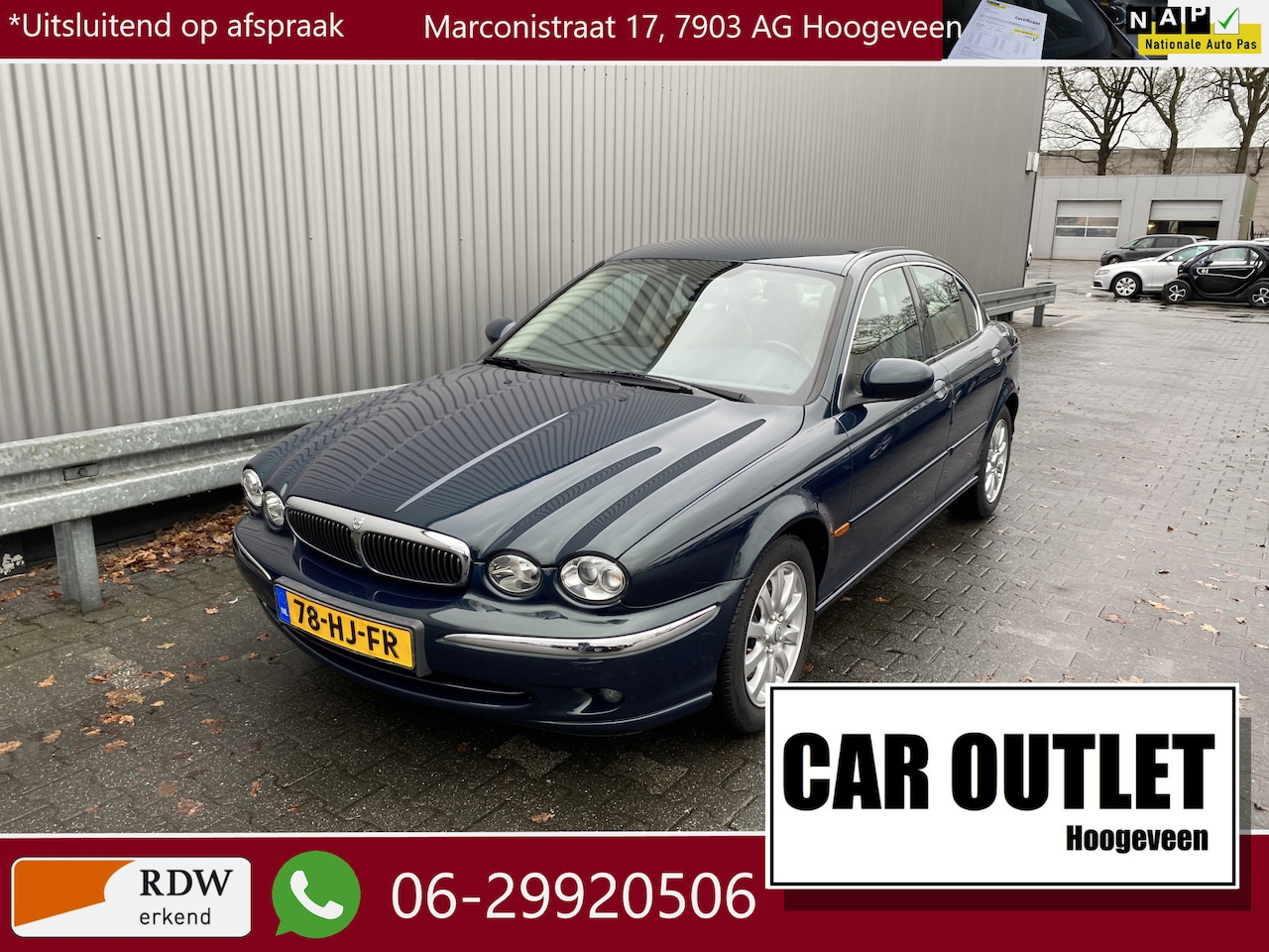 Jaguar X-type - 2.5 V6 Executive 183Dkm.NAP, AUTOMAAT, Leer, Clima, Navi, CC, PDC, Trekh, nw. APK – Inruil - AutoWereld.nl