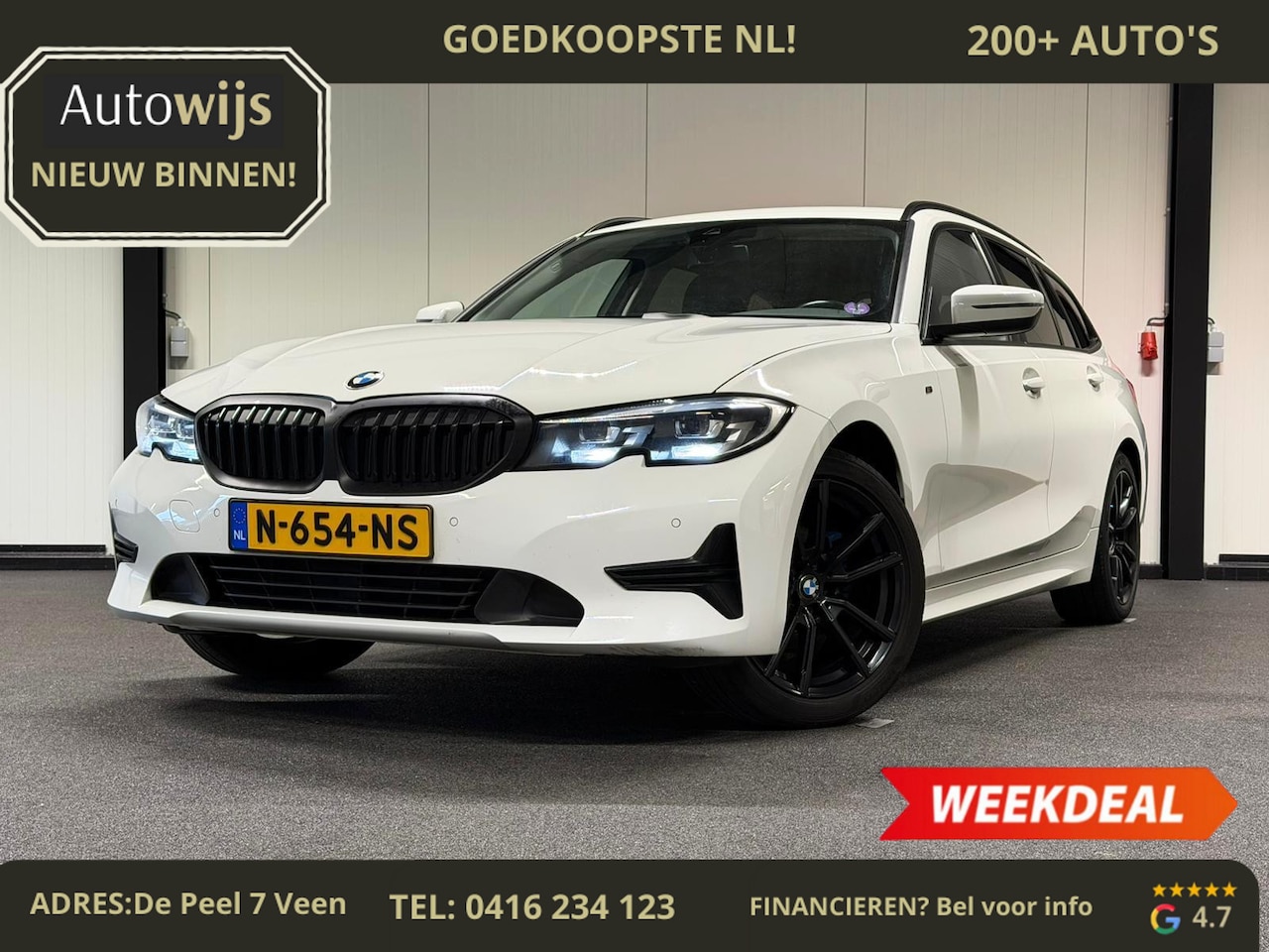 BMW 3-serie Touring - 318i High Executive Edition|M-SPORT STUUR|LED|NAVI|PDC|CARPLAY - AutoWereld.nl
