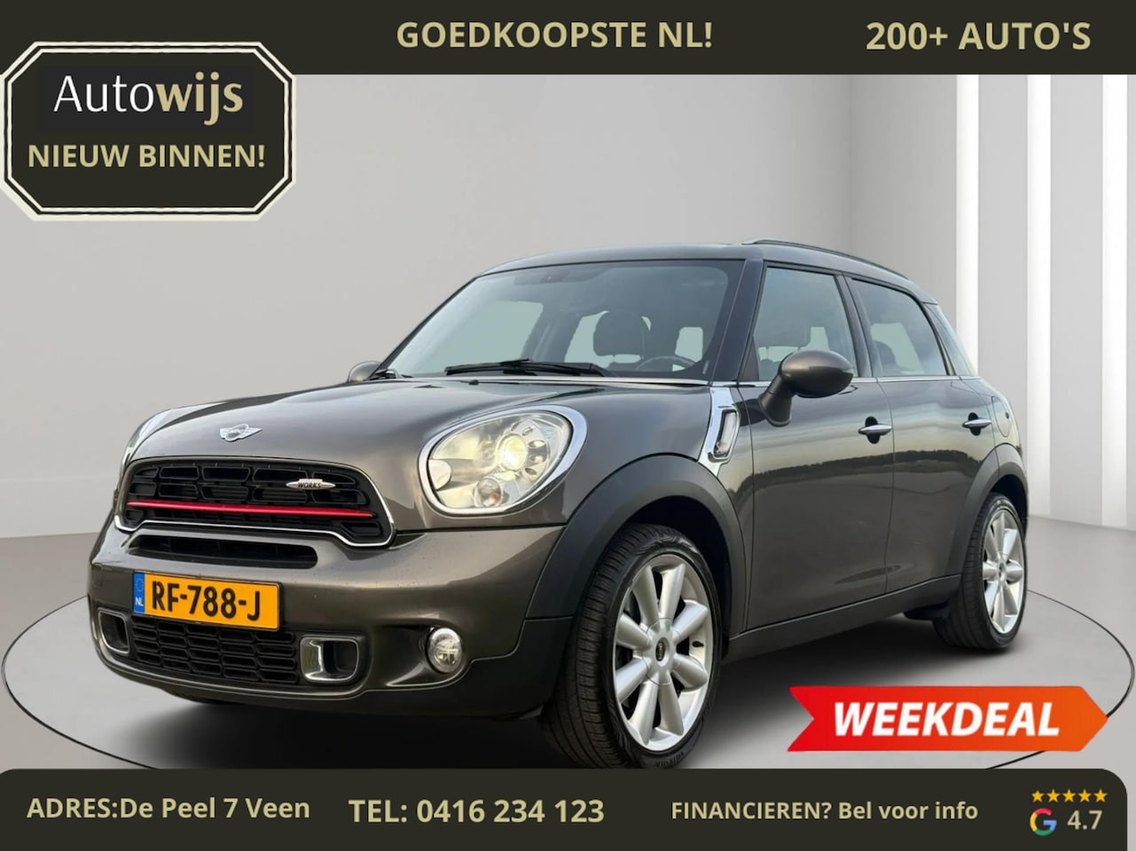 MINI Countryman - Mini 1.6 Cooper S|PANO|LEDER|XENON|NAVI|JCW|PDC|AUT - AutoWereld.nl