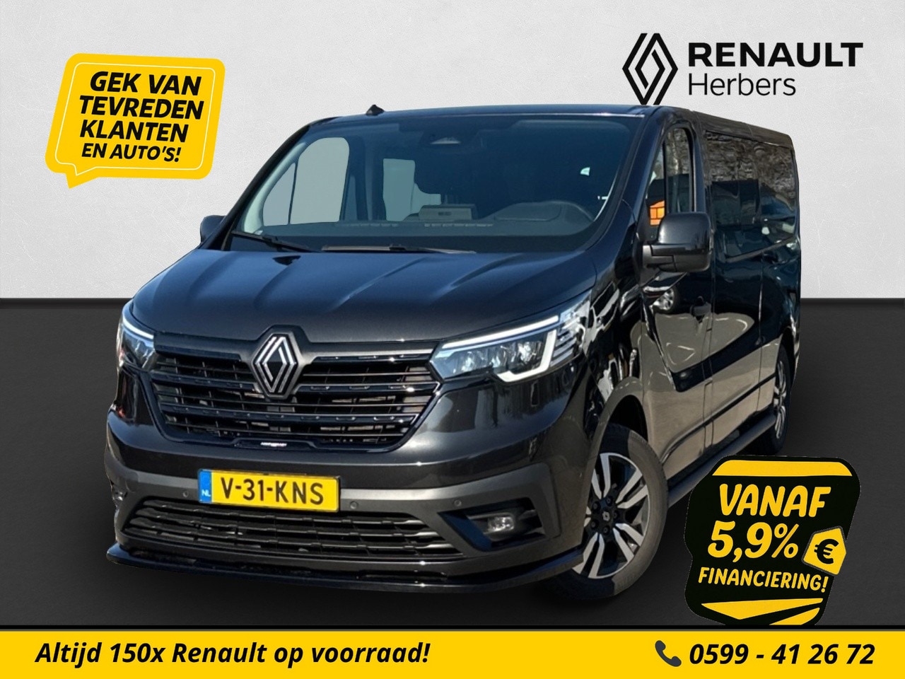 Renault Trafic - 2.0 Blue dCi 170 L2H1 DC Anniversary Edition AUTOMAAT / CLIMATE / CAMERA / STOEL VERW. / T - AutoWereld.nl