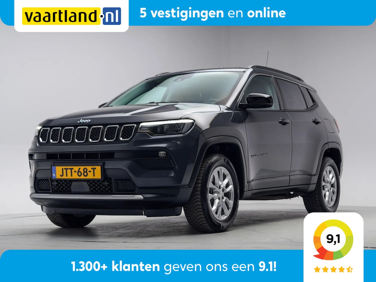 Jeep Compass - 4xe 190 Plug-in Hybrid Electric Limited Aut. [ Adapt.cruise Camera Half-Leder ] - AutoWereld.nl