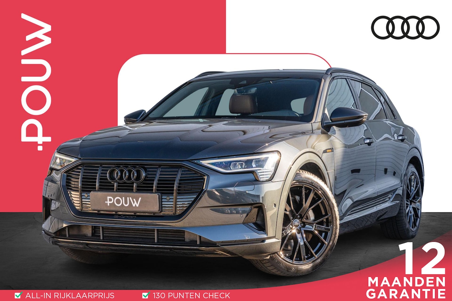 Audi e-tron - 55 quattro 408pk Advanced edition Plus 95 kWh | Trekhaak | Panoramadak | Leder - AutoWereld.nl