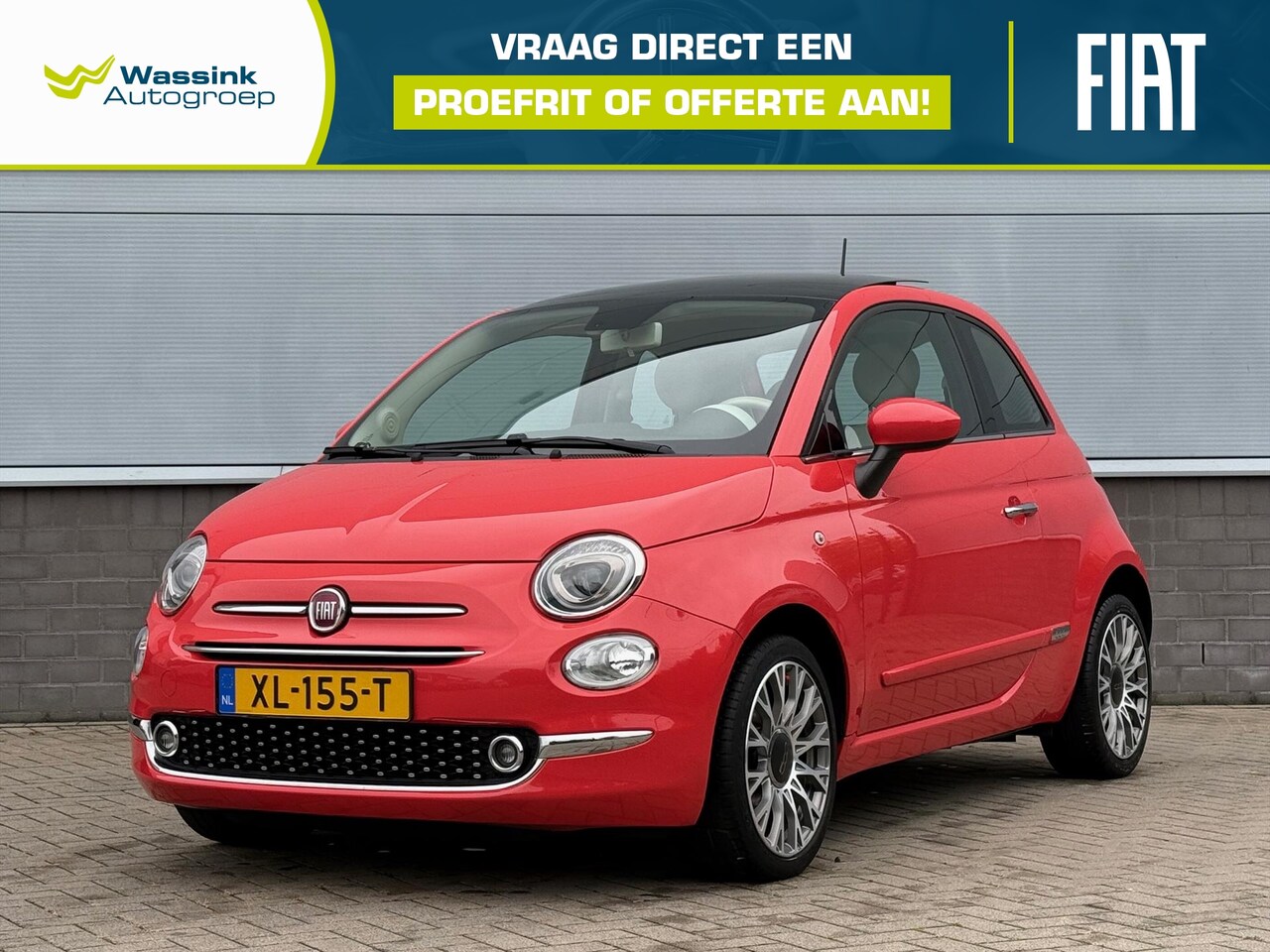 Fiat 500 - 1.2 69 pk Lounge | Schuif kanteldak | Navigatie | Bluetooth | Parkeersensoren - AutoWereld.nl