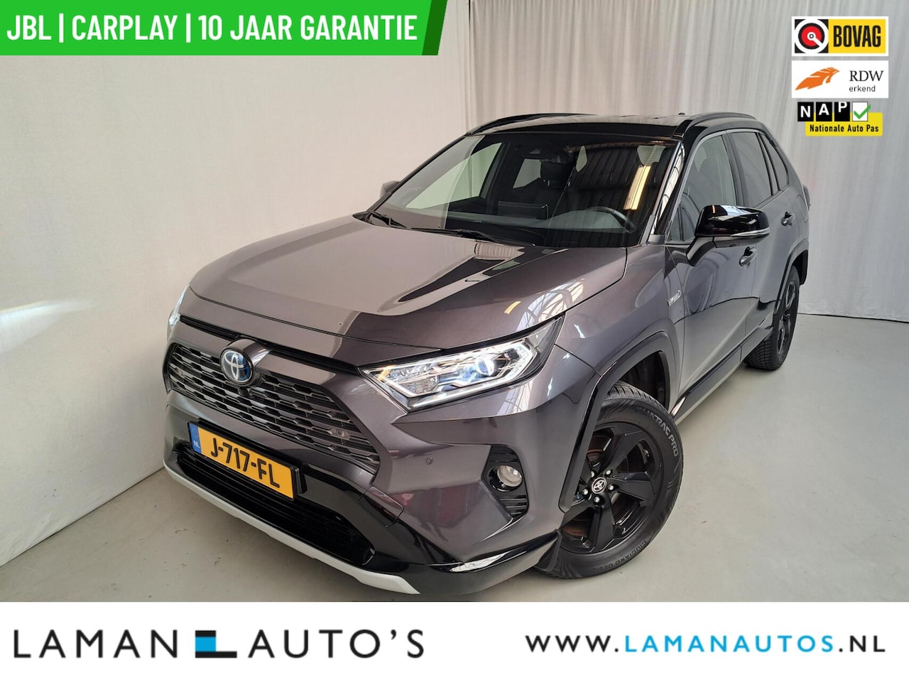 Toyota RAV4 - 2.5 Hybrid 218pk Bi-Tone | Innovation Alarm JBL CarPlay Halfleder ECC Nav 18" LMV ACC Came - AutoWereld.nl