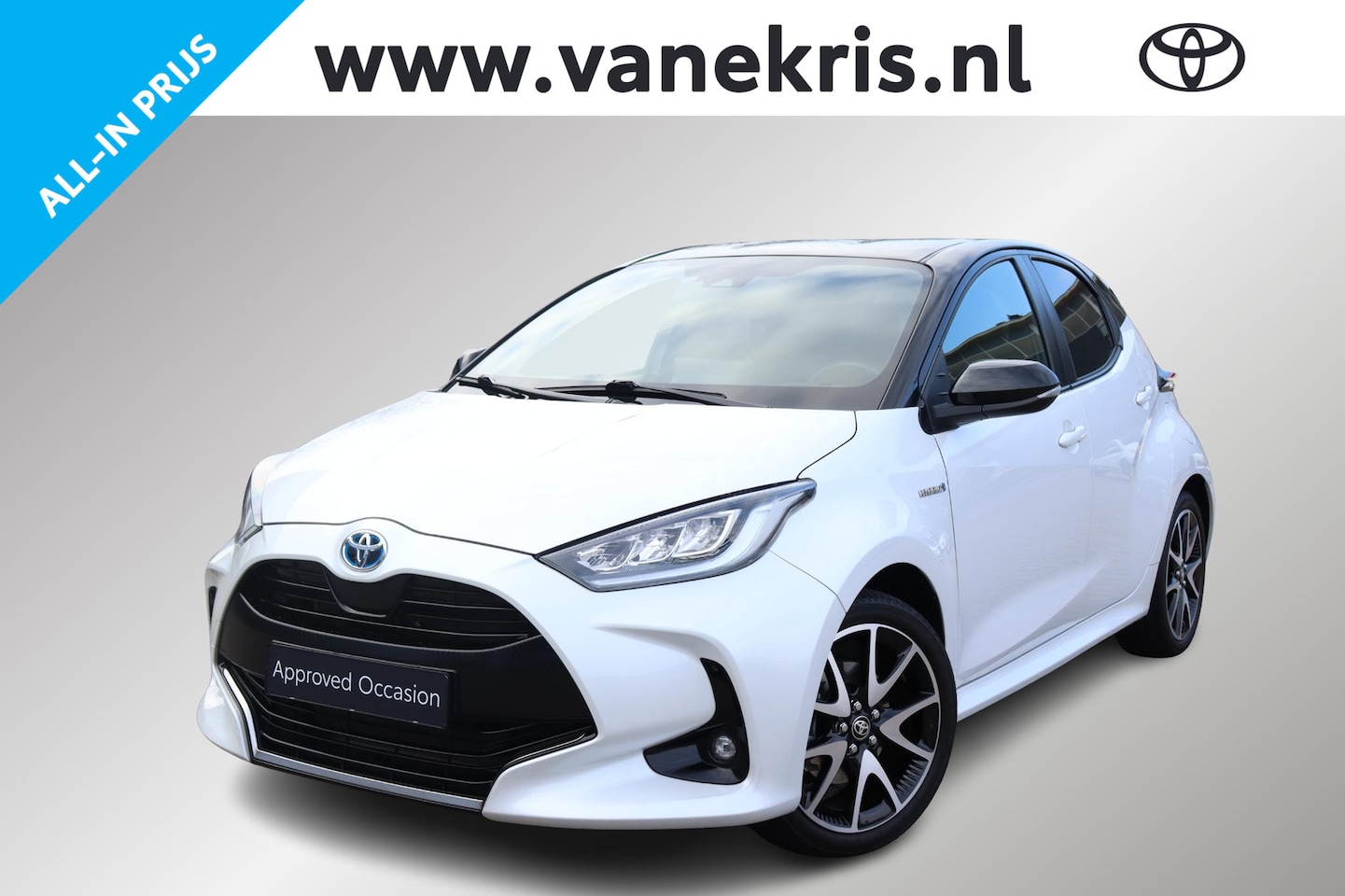 Toyota Yaris - 1.5 Hybrid Bi-Tone 1.5 Hybrid Bitone, Half Leder , Stoelverwarming - AutoWereld.nl