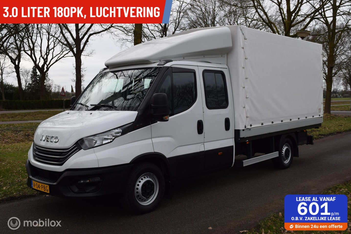 Iveco Daily - 35S18D 3.0 180pk DubCab Open Laadbak met huif wb410 DC - AutoWereld.nl