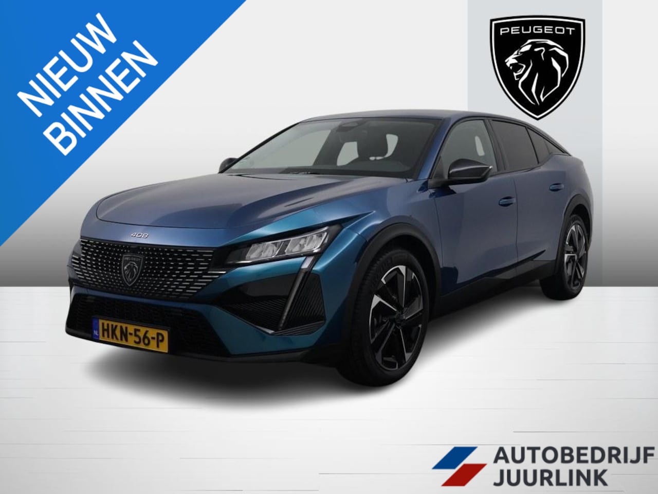 Peugeot 408 - 1.2 Hybrid 145pk Automaat Allure Nav/H.Leder/ Camera/Carplay/19inch/Vc - AutoWereld.nl