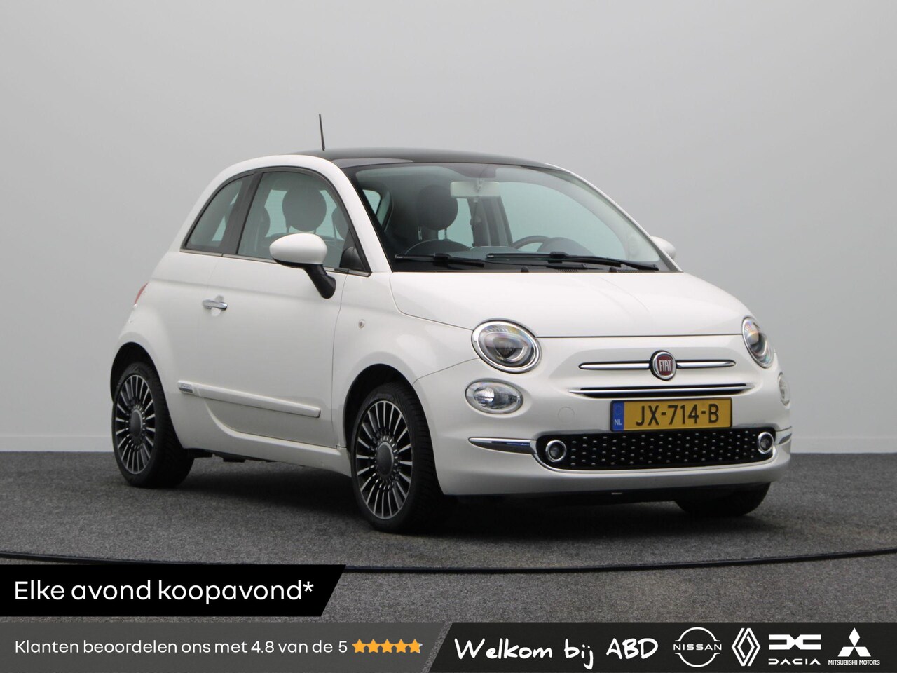 Fiat 500 - 1.2 Lounge | Airco | Panoramadak | Multimediasysteem | Lichtmetalen velgen | - AutoWereld.nl