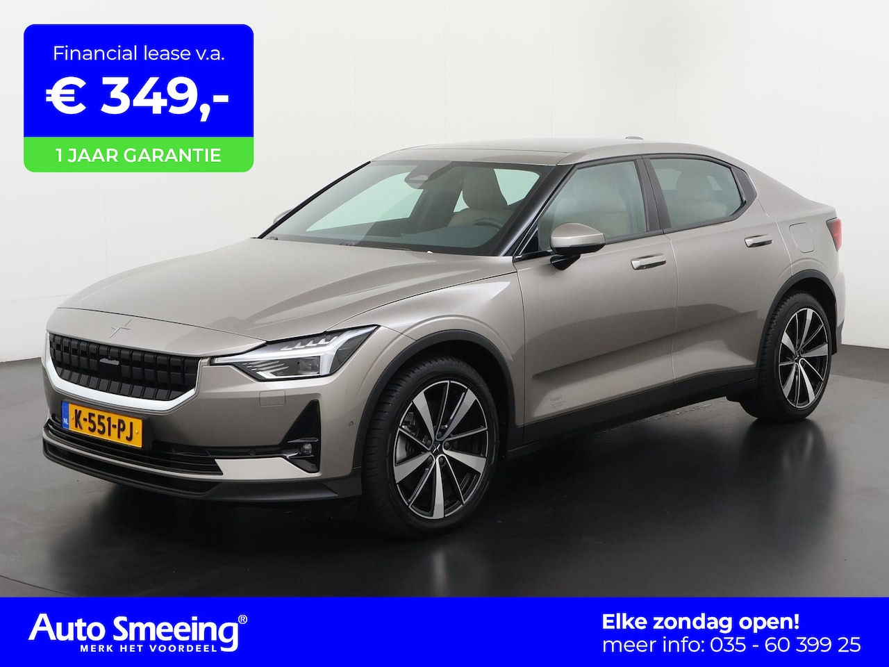 Polestar 2 - Long Range Dual Motor Launch Edition 78kWh | SOH 95% | Trekhaak | Leder | Panoramadak | Zo - AutoWereld.nl
