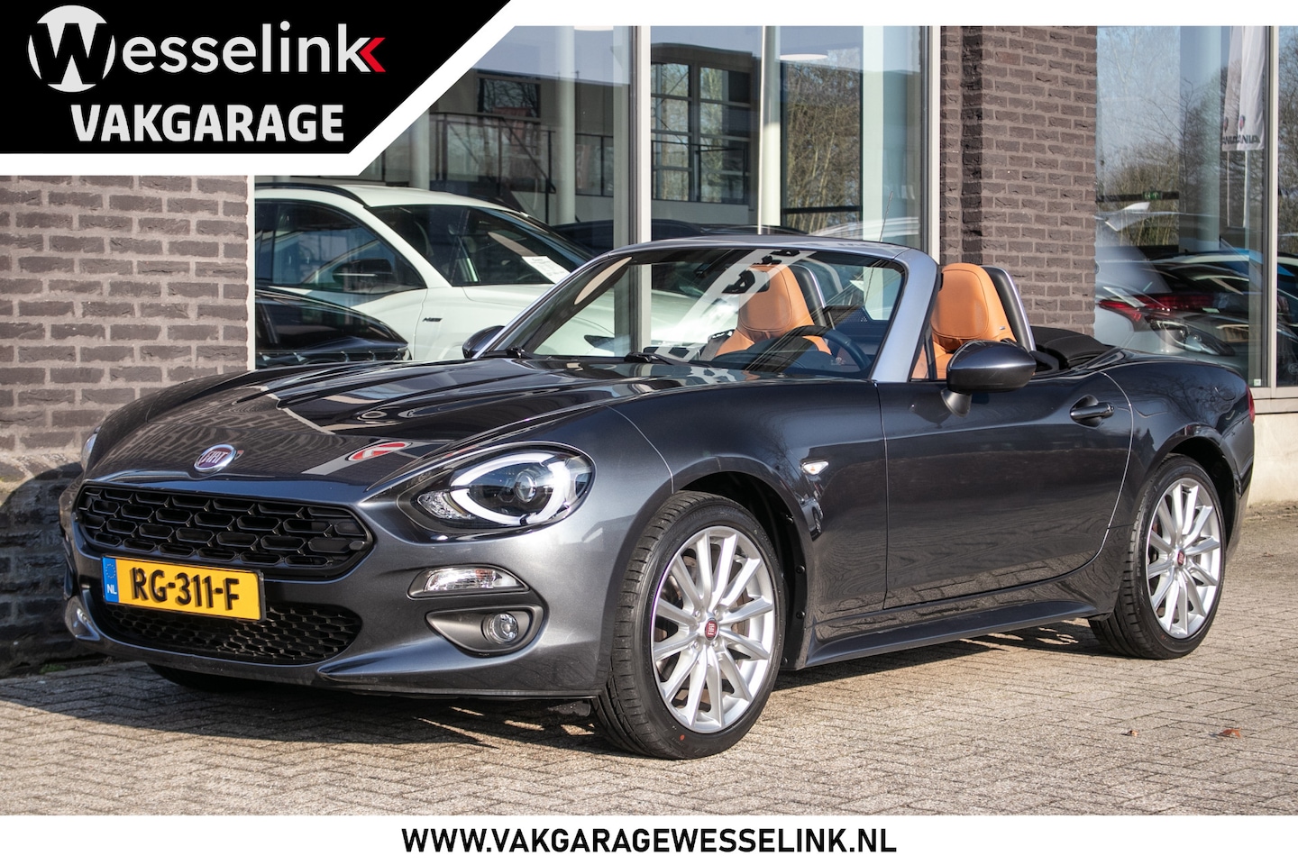 Fiat 124 Spider - 1.4 MultiAir Turbo Lusso | LED | Leder | - AutoWereld.nl
