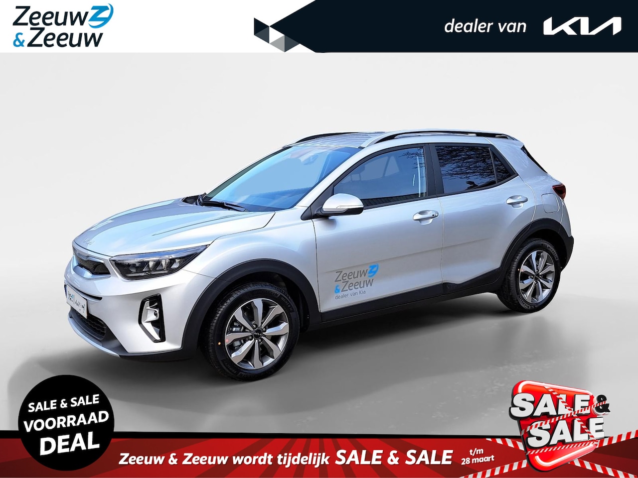 Kia Stonic - 1.0 T-GDi MHEV DynamicPlusLine Resterende fabrieksgarantie | Climate control| Navigatie | - AutoWereld.nl