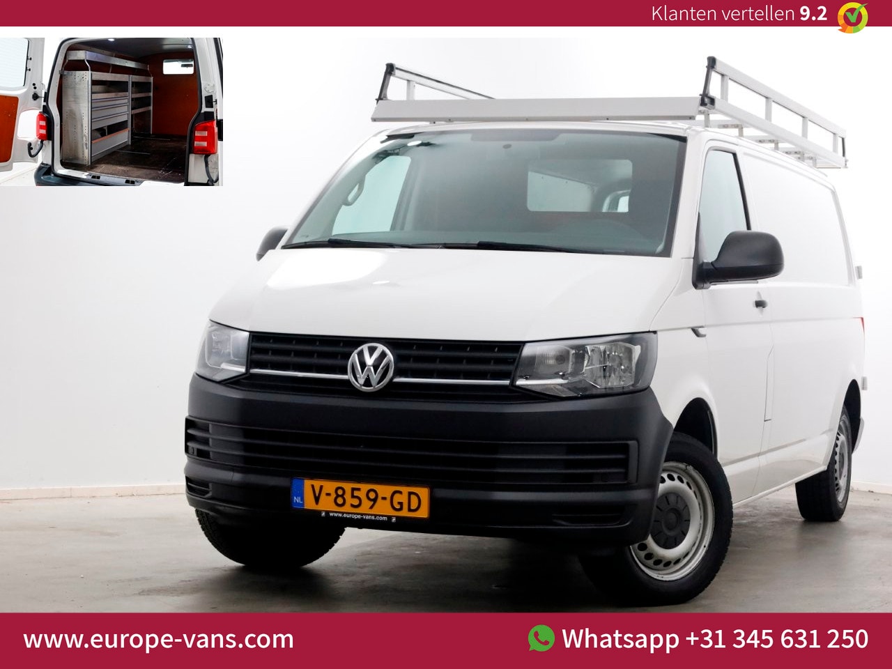 Volkswagen Transporter - T6 2.0 TDI 102pk E6 Lang Airco/Inrichting/Imperiaal 06-2017 - AutoWereld.nl