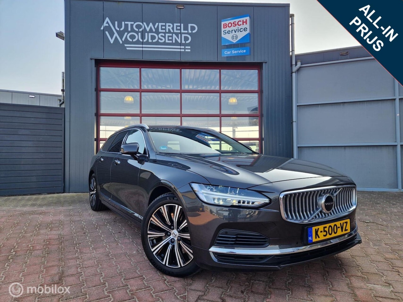 Volvo V90 - 2.0 T8 AWD Inscription 12MND BOVAG | ELEKTR. TREKH | CAMERA | PANO | NAVI |LEER | 18" LMV - AutoWereld.nl