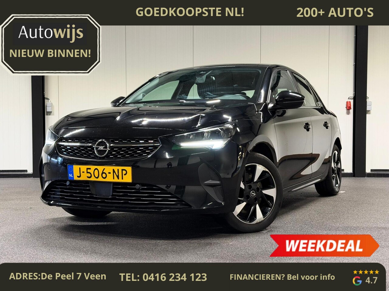 Opel Corsa-e - Elegance 50 kWh|FASE 3|LED|NL AUTO|CARPLAY|LEDERSTUUR - AutoWereld.nl