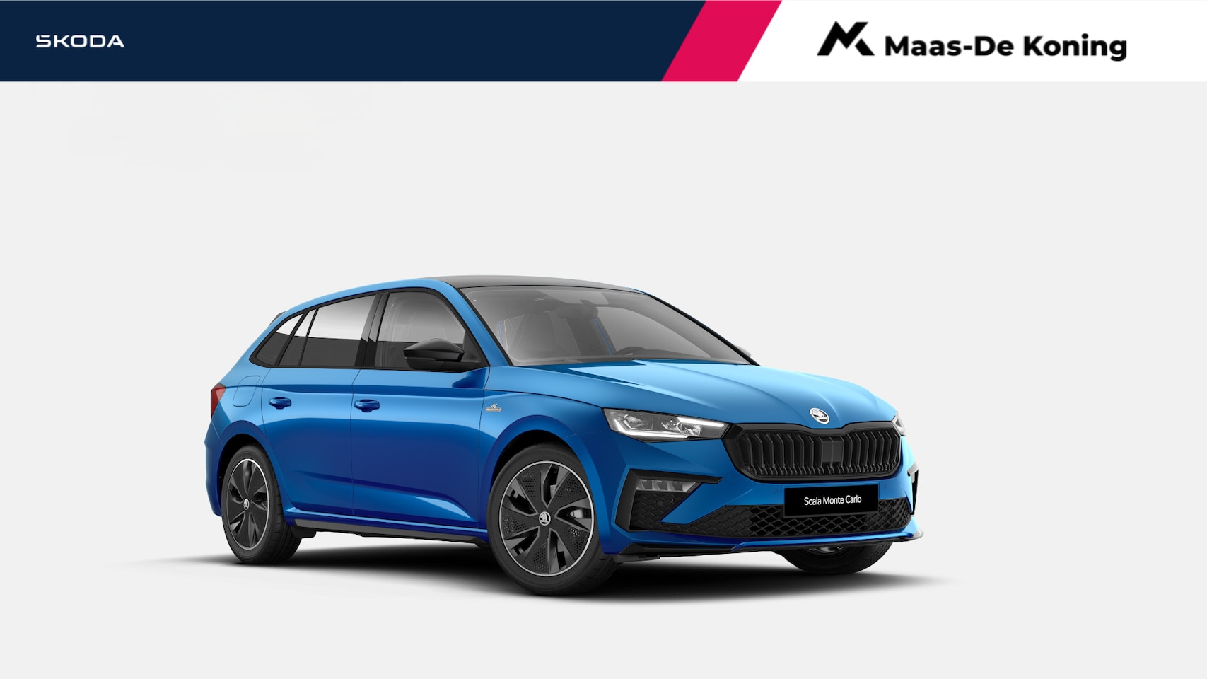 Skoda Scala - 1.0 TSI Monte Carlo 85 kW / 115 PK Hatchback 6 versn | Race Blue | Trekhaak - AutoWereld.nl